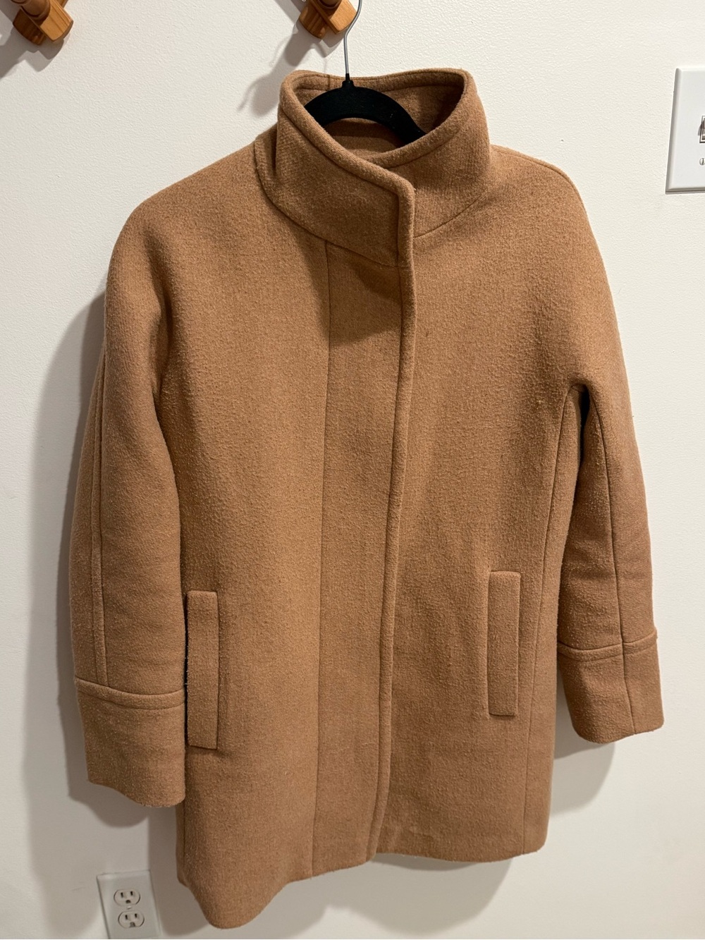 J. Crew Wool Blend City Coat in Acorn